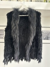 Black Real Fur Gilet With Pockets