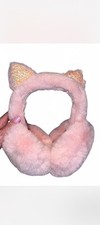 Pink Animal Earmuffs Winter Warm Outdoor Ear Covers Headband Faux Fur