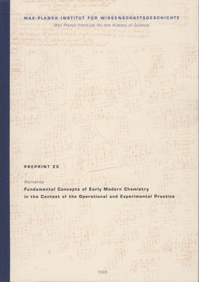 Fundamental Concepts od Early Modern Chemistry in the Context of the Operational