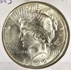 1922 Silver Peace Dollar BU Ungraded