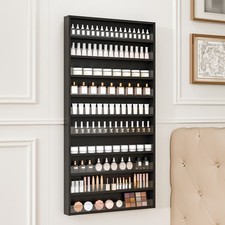 10-Tier Wall Salon Display Cabinet Unit Cabinet with Baffle/Shelves Storage UK