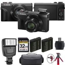 Canon PowerShot G7 X Mark III Camera Graphite  Extra Batt.  Flash - 32GB Kit