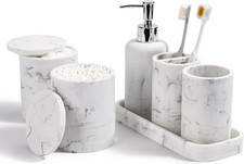 Bathroom Accessories Set, 6-Piece Bathroom Accessory Set, Toothbrush Holders Set