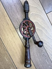 Vintage MILLERS FALLS No. 2 EGG BEATER Hand Drill MADE IN USA BIT STORAGE TOP