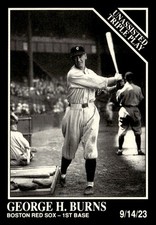 George H. Burns 1991 Conlon Collection TSN Card #201 Boston Red Sox