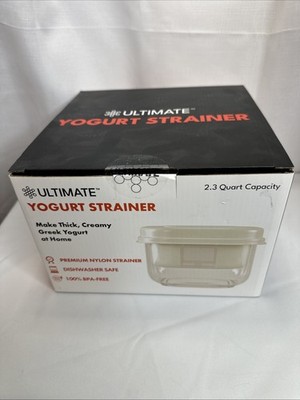 Ultimate Yogurt Strainer - Make Delicious, High Protein, Greek Yogurt - 2.3 Qt