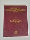 The Complete Barbarian's Handbook TSR AD&D 2e 2nd Edition Dungeons & Dragons