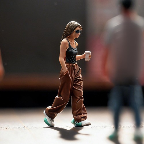 1/64 Scale Walking Girl Model