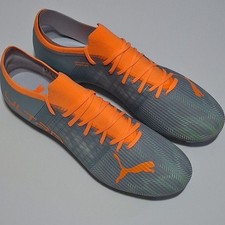 Puma 106699 01 Ultra 3.4 FG/AG Men's 13 Soccer, Diamond Silver-Neon Citrus