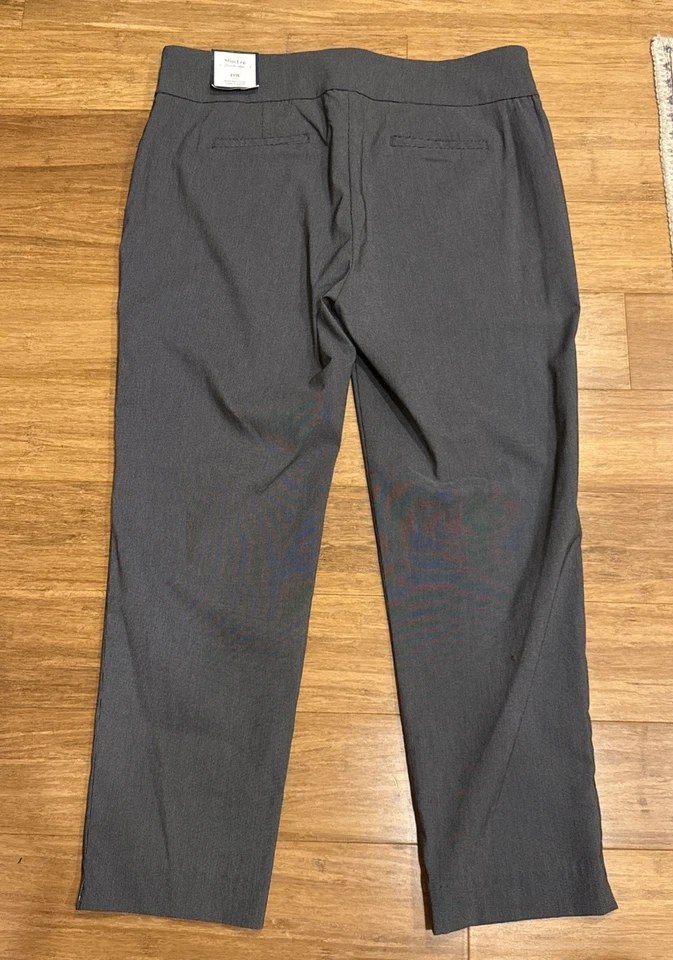 Charter Club Pant Shop Woman Cambridge Slim Black & White Pull On No Pockets 18W - Image 2 of 4