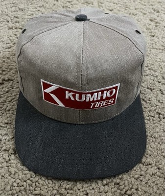 Vintage Kumho Racing Tires Embroidered Logo Snapback Hat Cap USA Swingster