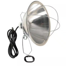 Clamp Lamp with 10 In. Reflector and Bulb Guard 300-Watt Bulb, 6 Ft. Cord 