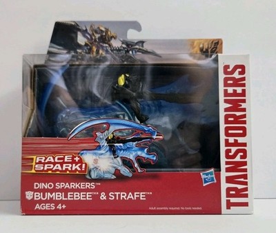 Transformers BUMBLEBEE & STRAFE Dino Sparkers Action Figure Set Hasbro 2014