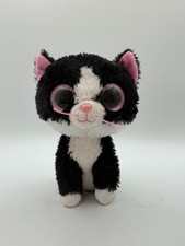 Ty Beanie Boos PEPPER Tuxedo Black White Cat Glitter Eyes 6" Plush Stuffed 2013
