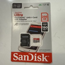 NEW SanDisk Ultra PLUS 256GB microSDXC UHS-I Card With Adapter