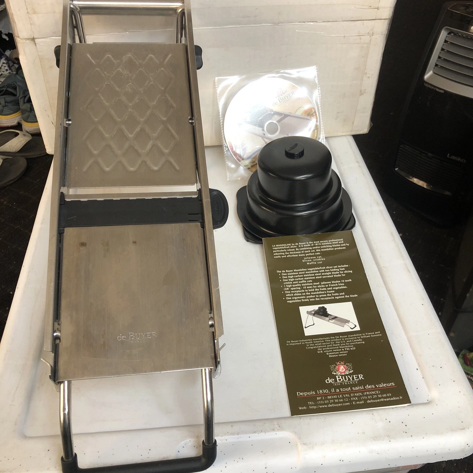 De Buyer Stainless Steel Mandoline With Blade and Hand Guard