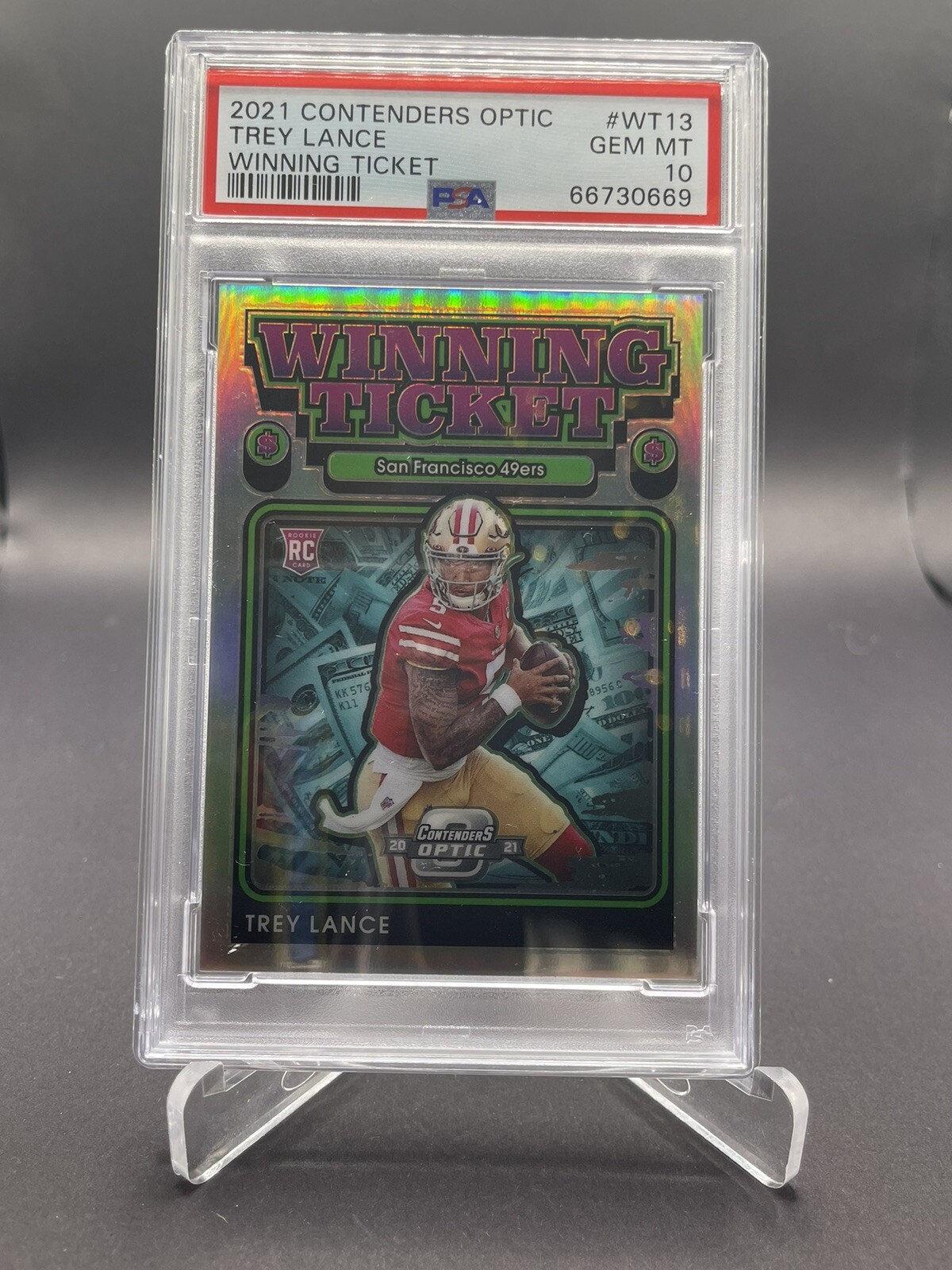 Trey Lance Panini Contenders Optic Winning Tickets #WT13 Base