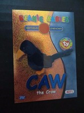 Ty Beanie Babies Series II S2 ~ Blue ~ Birthday BBOC Card 252 Caw the Crow HTF