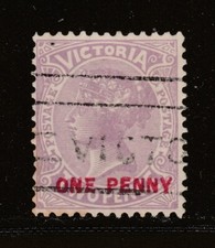 1912 VICTORIA 1d on 2d Lilac SG 456 Fine