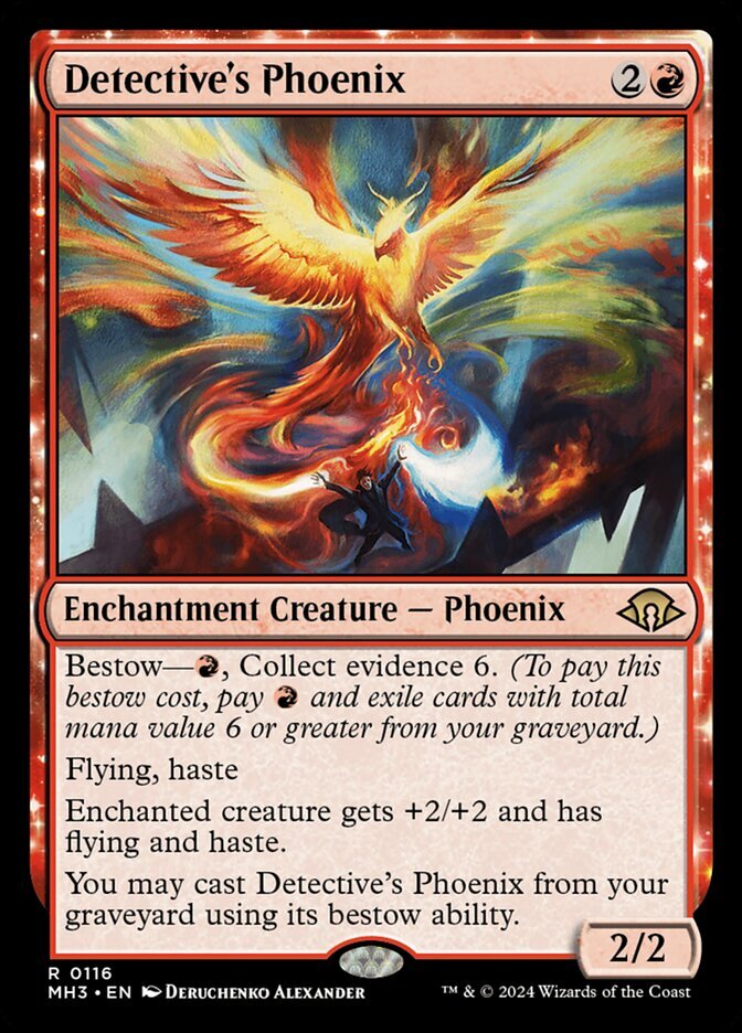 MTG Magic the Gathering Detective's Phoenix (116/703) Modern Horizons 3 LP