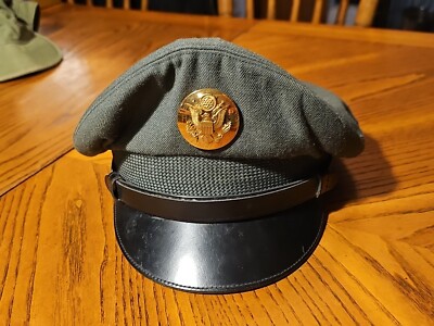 Vietnam Era US Army Service Cap Military Dress Uniform Peaked