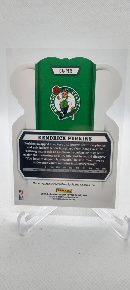 2023-24 Panini Crown Royale Die Cut Autograph Auto Kendrick Perkins /99 - Image 2 of 2