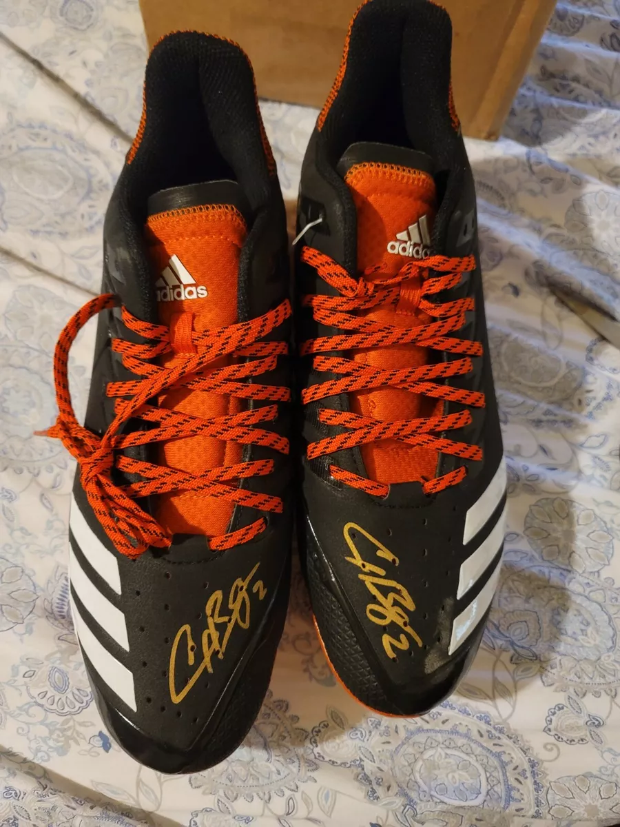 Alex Bregman Autographed Adidas Icon V Bounce Cleats (Black/Orange) Dual  Signed