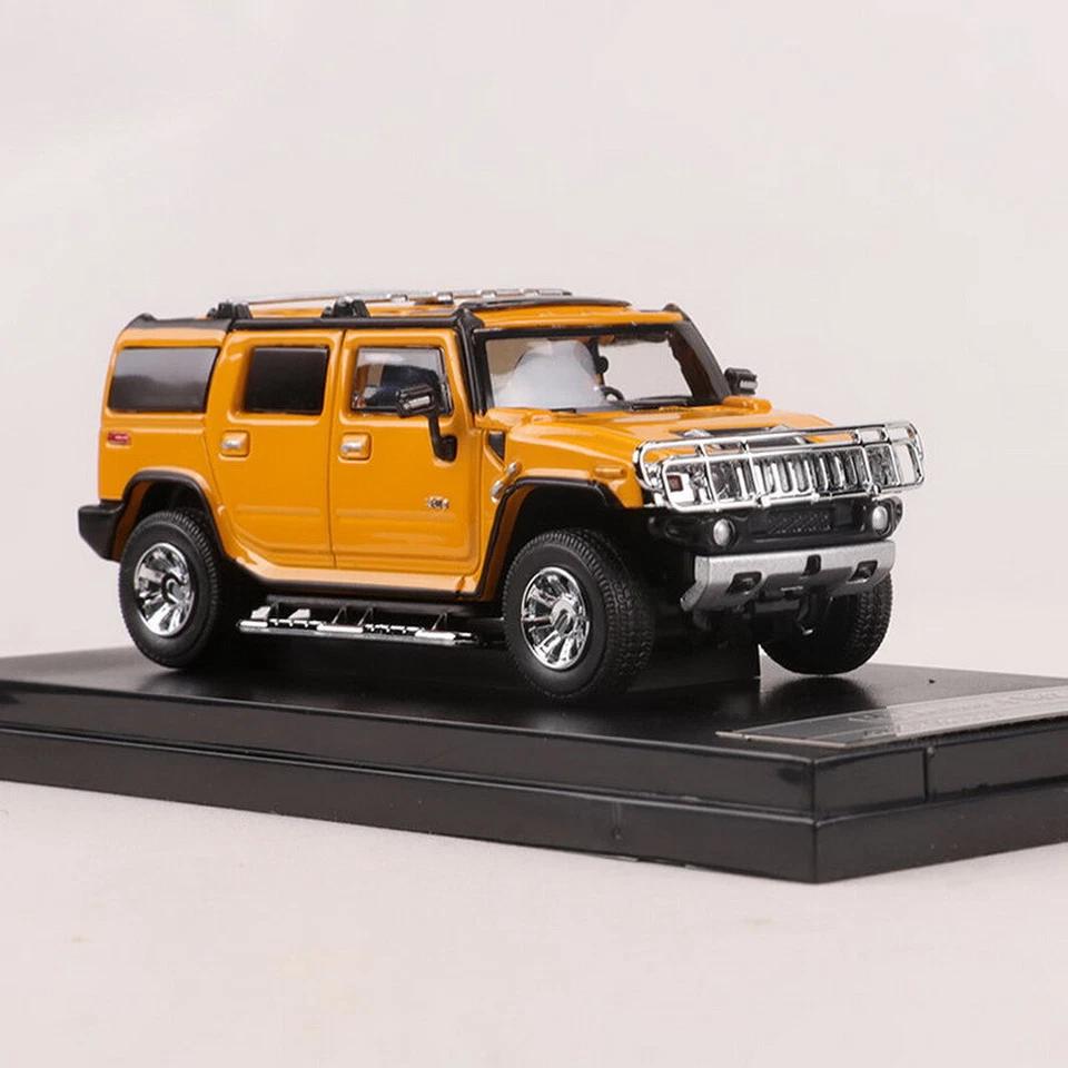 LuLu Model 1/64 Scale Hummer H2 SUV Yellow Diecast Car Model Toy Gift NIB - Image 3 of 4