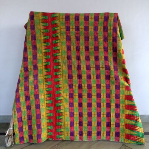 Vintage Kantha Quilt Bedding Throw Bedspread Blanket Gudari Ralli Wholesale 1Pc - Picture 4 of 21