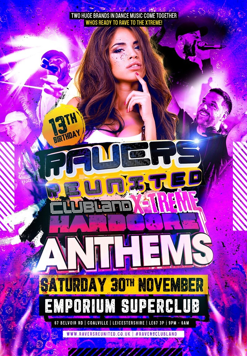 Ravers Reunited - Clubland X-treme - Hardcore Anthems - 2019 - CD Pack (RRCL2019