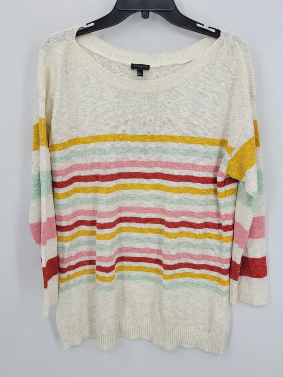 Talbots Sweater Womens Plus X Ivory Multicolor St… - image 1