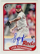 2024 Topps Update Lyon Richardson Auto 1989 35th Anniversary Reds