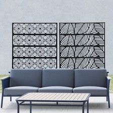 Freestanding Privacy Screen Panels Divider Outdoor Indoor Privacy Screen Metal