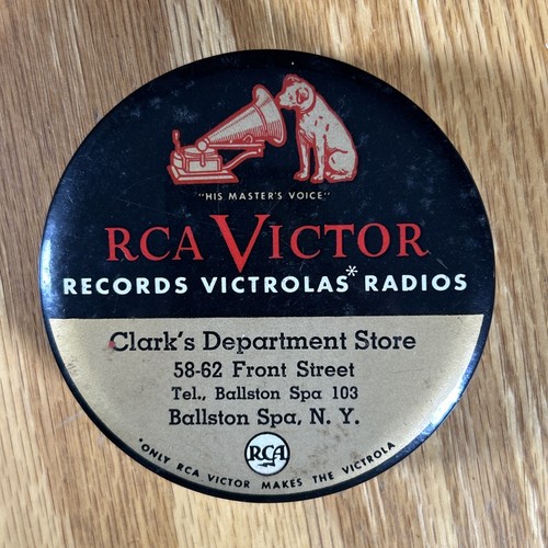 Antique RCA Victor Record Brush Duster Nipper Ballston Spa NY Clarks Dept Store