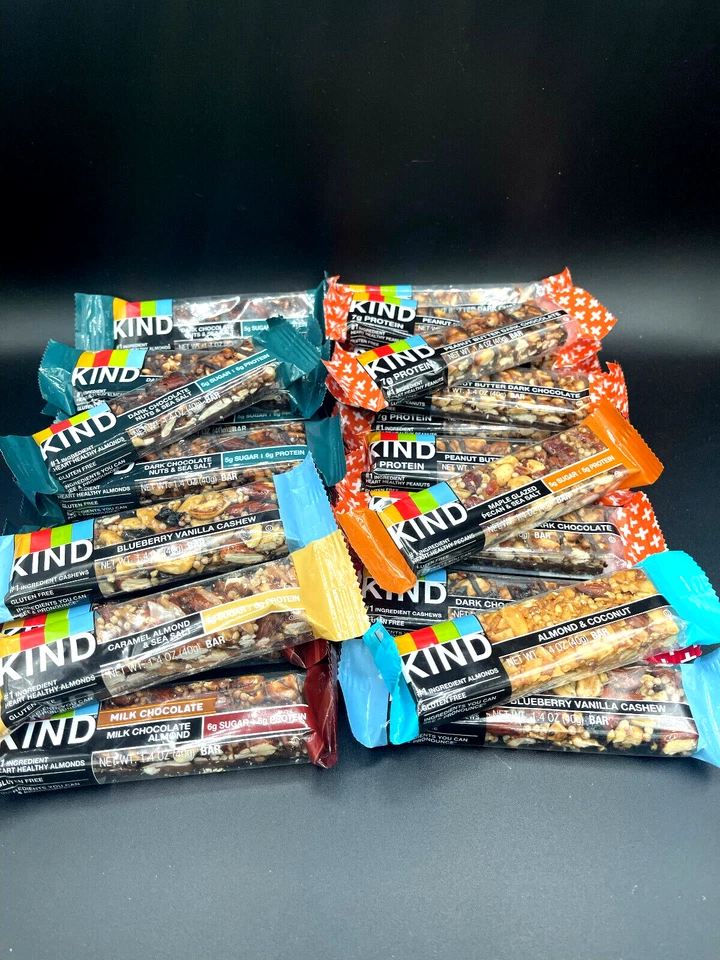 50 ASSORTED FLAVOR NUTS AND SEA SALT PLUS NUT+SEED KIND BARS- 3-8g Protein -  - Image 2 of 4