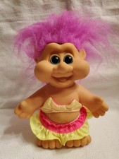 Vintage 1991 ITB 5" Troll Doll Bikini Swimsuit Bathing Suit Purple Pink hair