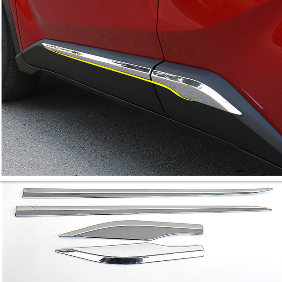 FIT FOR 2018-2020 2021 Toyota CHR C-HR ABS CHROME SIDE DOOR
