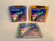 FujiFilm Zip Discs IBM Formatted 100MB Lot Of 3 BRAND NEW SEALED