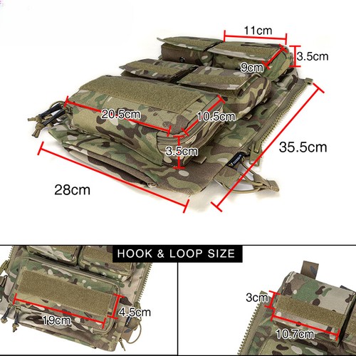 Tactical Pouch Bag Zip On Panel Pouch - Picture 4 of 17