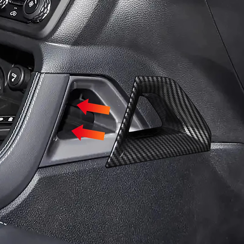 For Ford Ranger 2023-2025 ABS Carbon Fiber Gear Shift Both Side Cover Trim Frame - Picture 5 of 9