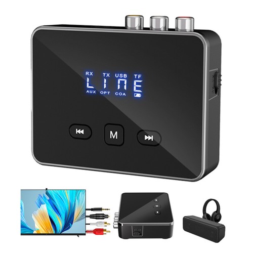 BT 5.4 Transmitter Receiver BT Audio Adapter for TV/Car/PC/Home Stereo/Speakers - Zdjęcie 4 z 12