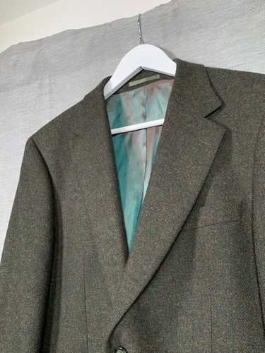 Blazer Brook Taverner Talla 42R Verde Luna Tweed Lana Chaqueta Caza Tiro - Imagen 6 de 19