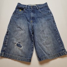 Vtg Rocawear Jean Shorts Boys 12 Blue Denim Roc Y2k   53