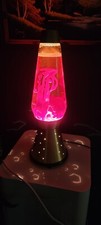 Vtg 1970s 17 Red & Yellow Starlight Lava Lamp w/ Gold Base