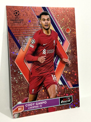 2022-23 Topps Finest UCL Liverpool Cody Gakpo Rose Gold Mini