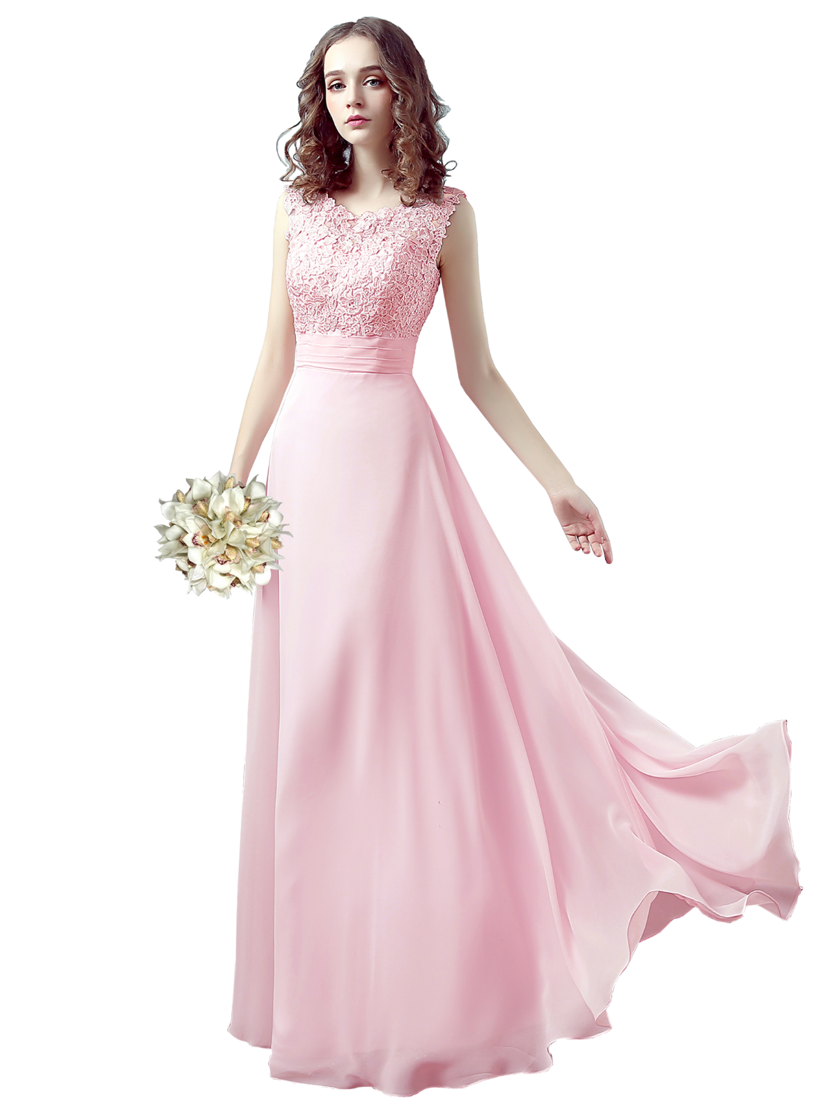 Women's Lace Long Formal Wedding Evening Ball Gown Party Prom