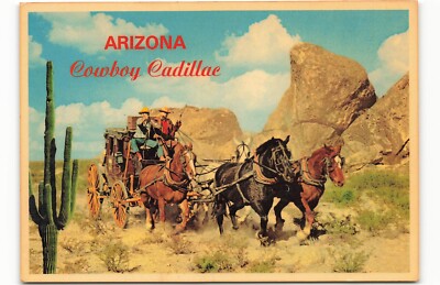 Postcard Arizona Cowboy's Cadillac the colorful days of the old west ...