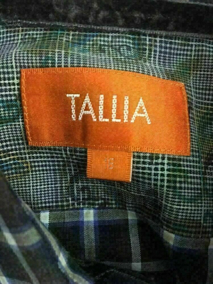 Camisa de vestir Tallia para hombre marrón azul blanco a cuadros manga larga con botones 16 Foto 3 de 4