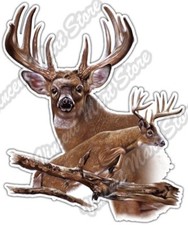 Jumping Buck Deer Hunting Hunter Wild Life Car Bumper Vinyl Sticker Decal 4"X5"