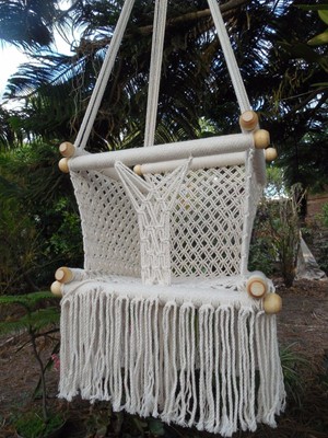 macrame baby swing